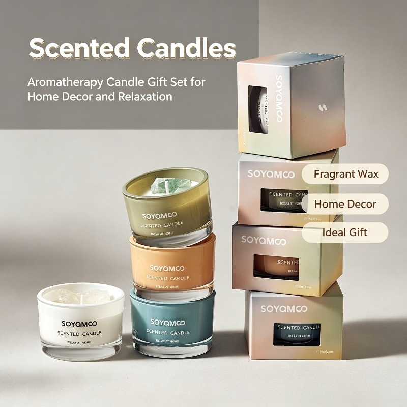 Home Fragrance Non Toxic - 1PC Crystal Scented Candle Long Lasting