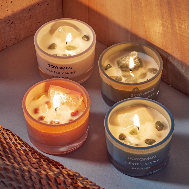 1PC Crystal Scented Candle Lon - Home Fragrance Non Toxic 评论和价格