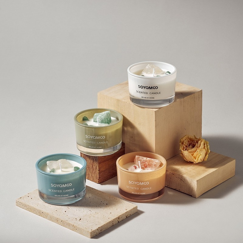 1PC Crystal Scented Candle Lon - Home Fragrance Non Toxic 评论和价格